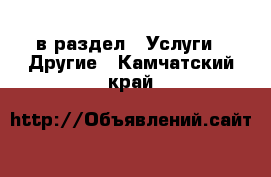  в раздел : Услуги » Другие . Камчатский край